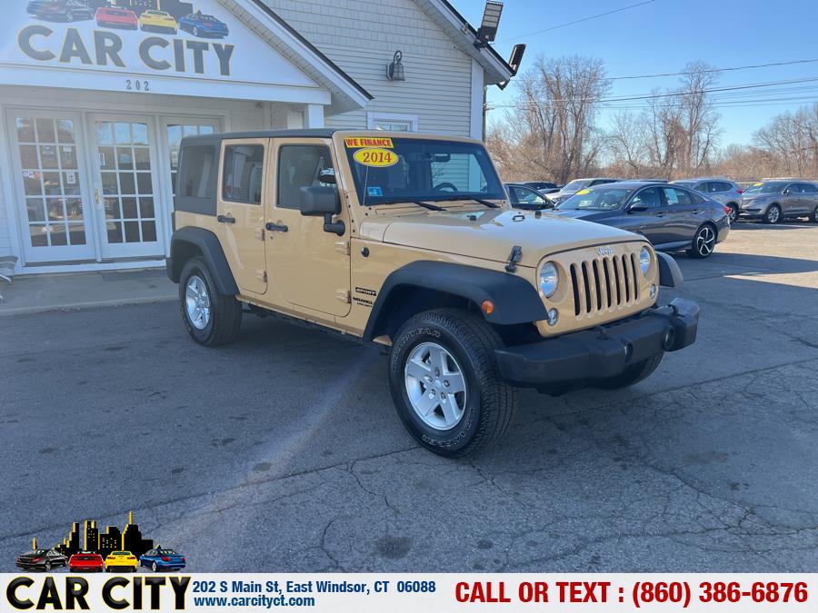 2014 Jeep Wrangler Unlimited 4WD 4dr Sport, available for sale in East Windsor, Connecticut | Car City LLC. East Windsor, Connecticut 2014 Jeep Wrangler Unlimited 4WD 4dr Sport, available for sale in East Windsor, Connecticut | Car City LLC. East Windsor, Connecticut