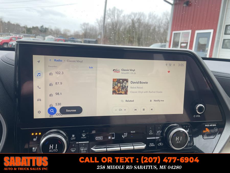 2023 Toyota Highlander Hybrid Limited AWD (Natl), available for sale in Sabattus, Maine | Sabattus Auto and Truck Sales Inc. Sabattus, Maine 2023 Toyota Highlander Hybrid Limited AWD (Natl), available for sale in Sabattus, Maine | Sabattus Auto and Truck Sales Inc. Sabattus, Maine
