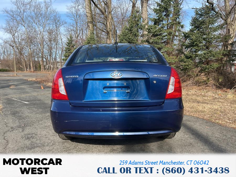 2011 Hyundai Accent 4dr Sdn Auto GLS, available for sale in Manchester, Connecticut | Motorcar West. Manchester, Connecticut 2011 Hyundai Accent 4dr Sdn Auto GLS, available for sale in Manchester, Connecticut | Motorcar West. Manchester, Connecticut