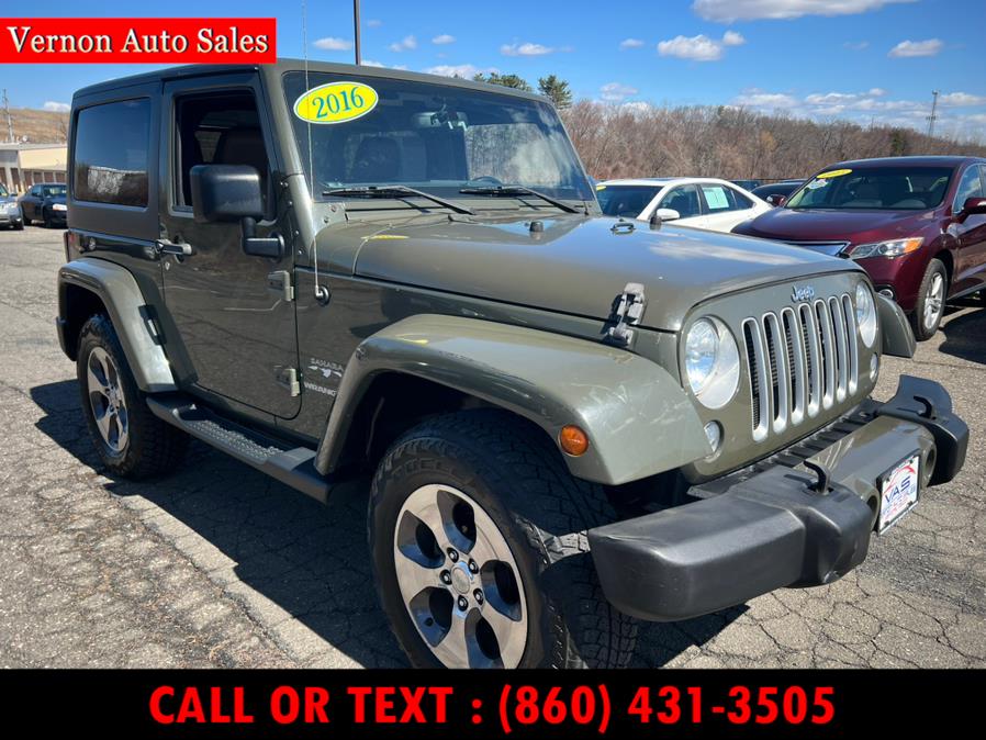 2016 Jeep Wrangler 4WD 2dr Sahara, available for sale in Manchester, Connecticut | Vernon Auto Sale & Service. Manchester, Connecticut 2016 Jeep Wrangler 4WD 2dr Sahara, available for sale in Manchester, Connecticut | Vernon Auto Sale & Service. Manchester, Connecticut