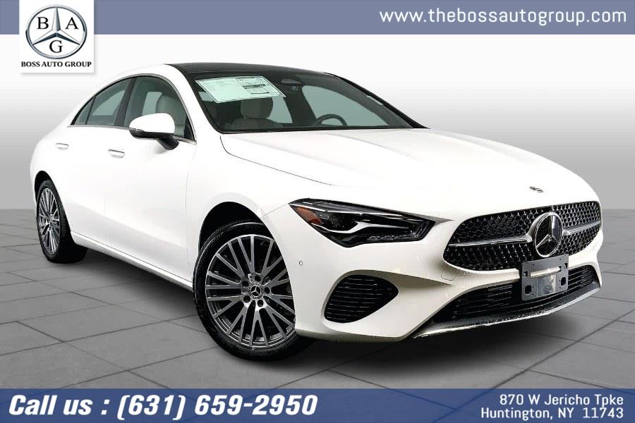 2025 Mercedes-Benz CLA CLA 250 4MATIC Coupe, available for sale in Huntington, New York | The Boss Auto Group. Huntington, New York 2025 Mercedes-Benz CLA CLA 250 4MATIC Coupe, available for sale in Huntington, New York | The Boss Auto Group. Huntington, New York