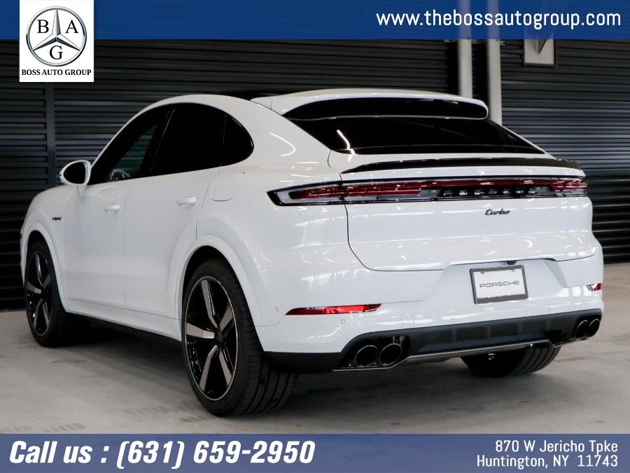 2025 Porsche Cayenne Turbo E-Hybrid Coupe AWD, available for sale in Huntington, New York | The Boss Auto Group. Huntington, New York 2025 Porsche Cayenne Turbo E-Hybrid Coupe AWD, available for sale in Huntington, New York | The Boss Auto Group. Huntington, New York
