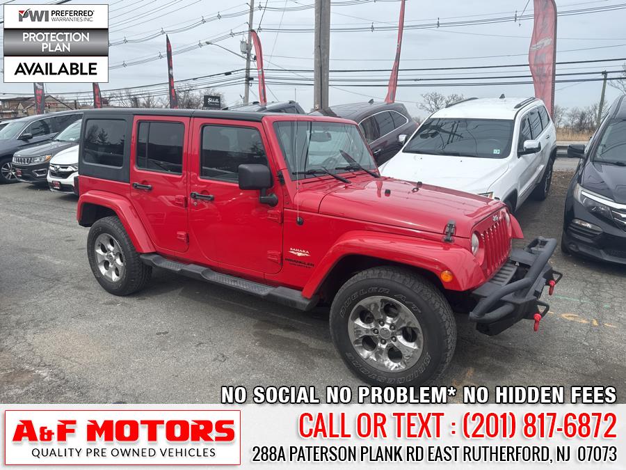 2014 Jeep Wrangler Unlimited 4WD 4dr Sahara, available for sale in East Rutherford, New Jersey | A&F Motors LLC. East Rutherford, New Jersey 2014 Jeep Wrangler Unlimited 4WD 4dr Sahara, available for sale in East Rutherford, New Jersey | A&F Motors LLC. East Rutherford, New Jersey