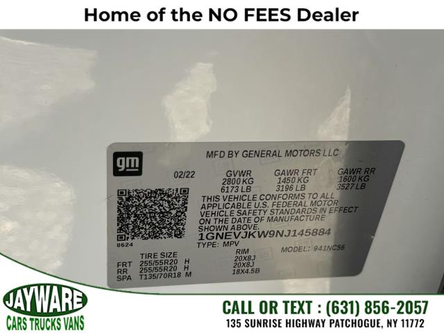 2022 Chevrolet Traverse AWD 4dr RS, available for sale in Patchogue, New York | Jayware Cars Trucks Vans. Patchogue, New York 2022 Chevrolet Traverse AWD 4dr RS, available for sale in Patchogue, New York | Jayware Cars Trucks Vans. Patchogue, New York