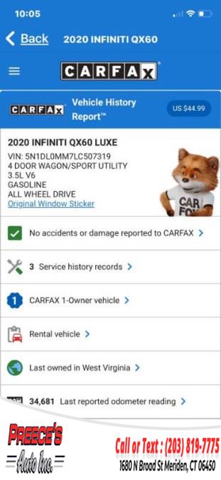 2020 INFINITI QX60 LUXE AWD, available for sale in Meriden, Connecticut | Preeces Auto Inc. Meriden, Connecticut 2020 INFINITI QX60 LUXE AWD, available for sale in Meriden, Connecticut | Preeces Auto Inc. Meriden, Connecticut