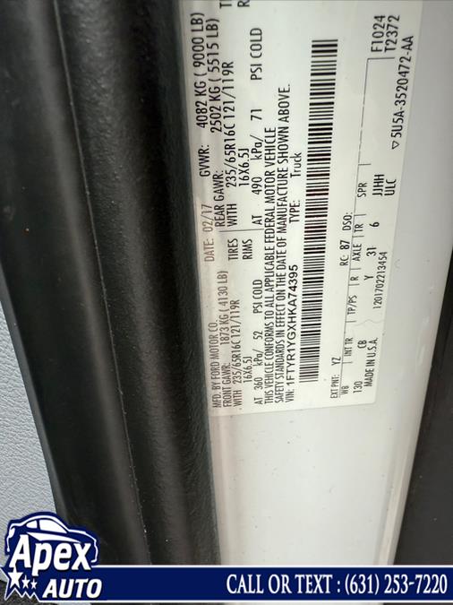 2017 Ford Transit Van T-250 130" Low Rf 9000 GVWR Sliding RH Dr, available for sale in Selden, New York | Apex Auto. Selden, New York 2017 Ford Transit Van T-250 130" Low Rf 9000 GVWR Sliding RH Dr, available for sale in Selden, New York | Apex Auto. Selden, New York