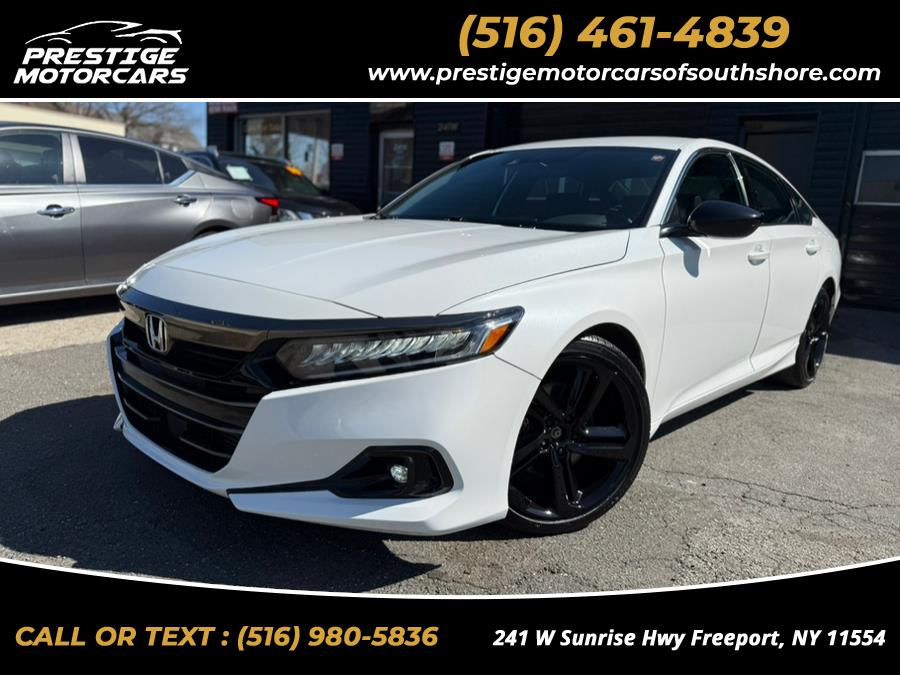 2022 Honda Accord Sedan Sport 1.5T CVT, available for sale in Freeport, New York | Prestige Motor Cars. Freeport, New York 2022 Honda Accord Sedan Sport 1.5T CVT, available for sale in Freeport, New York | Prestige Motor Cars. Freeport, New York