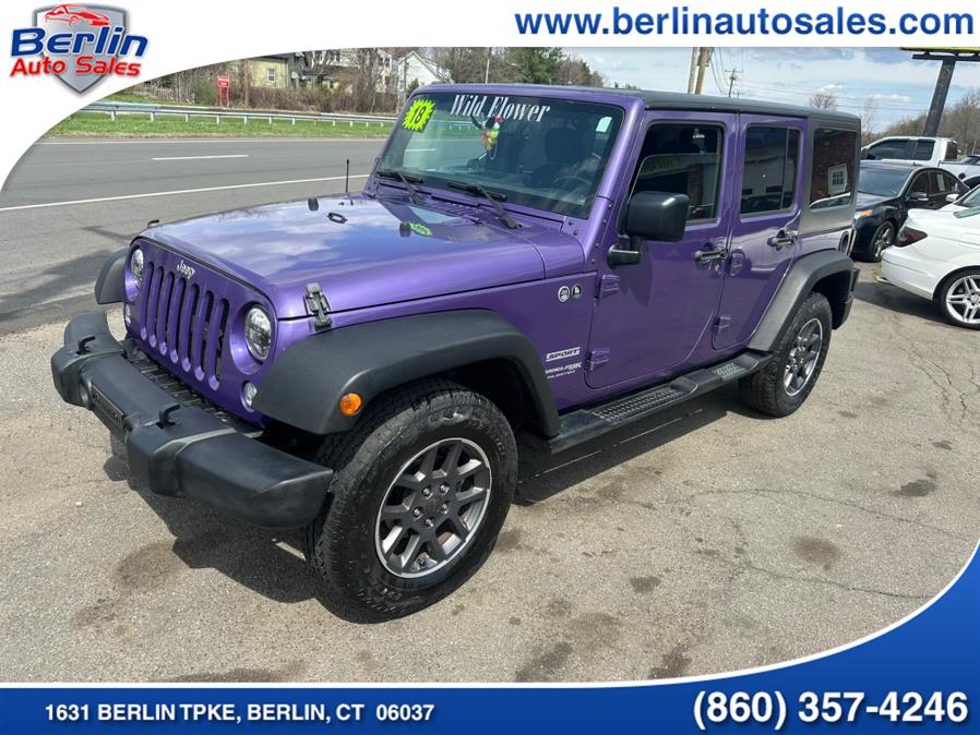 2018 Jeep Wrangler JK Unlimited Sport S 4x4, available for sale in Berlin, Connecticut | Berlin Auto Sales LLC. Berlin, Connecticut 2018 Jeep Wrangler JK Unlimited Sport S 4x4, available for sale in Berlin, Connecticut | Berlin Auto Sales LLC. Berlin, Connecticut
