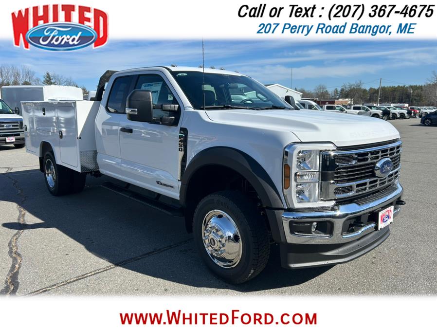 2025 Ford Super Duty F-450 DRW XL 4WD SuperCab 168" WB 60" CA 9' Service Body, available for sale in Bangor, Maine | Whited Ford. Bangor, Maine 2025 Ford Super Duty F-450 DRW XL 4WD SuperCab 168" WB 60" CA 9' Service Body, available for sale in Bangor, Maine | Whited Ford. Bangor, Maine