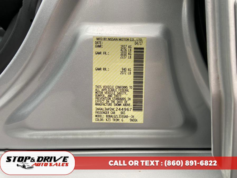 2017 Nissan Altima 2.5 SR Sedan, available for sale in East Windsor, Connecticut | Stop & Drive Auto Sales. East Windsor, Connecticut 2017 Nissan Altima 2.5 SR Sedan, available for sale in East Windsor, Connecticut | Stop & Drive Auto Sales. East Windsor, Connecticut