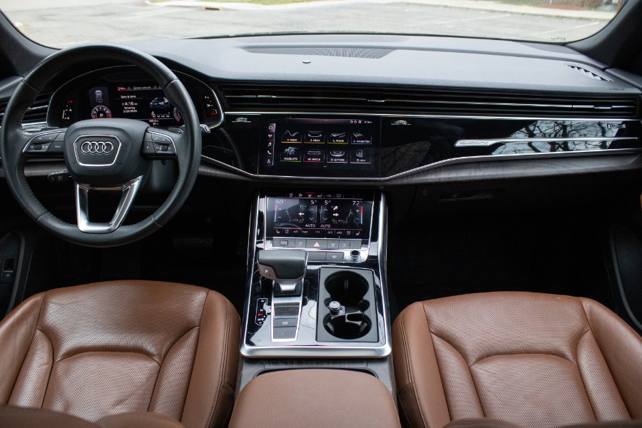 2019 Audi Q8 Premium Plus 55 TFSI quattro, available for sale in Flushing, New York | Silverline Auto Group. Flushing, New York 2019 Audi Q8 Premium Plus 55 TFSI quattro, available for sale in Flushing, New York | Silverline Auto Group. Flushing, New York