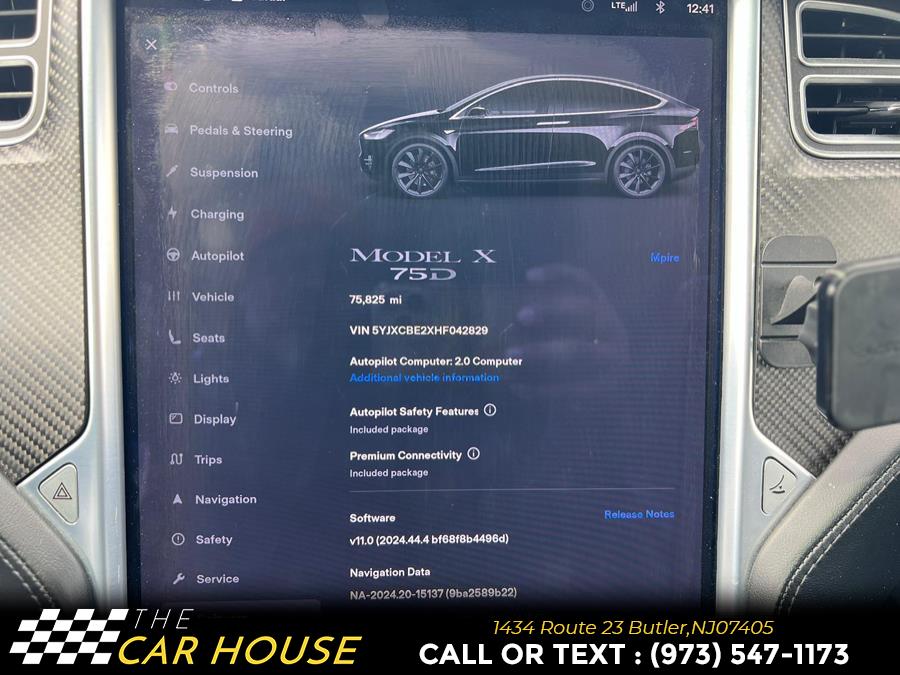 2017 Tesla Model X 75D AWD, available for sale in Butler, New Jersey | The Car House. Butler, New Jersey 2017 Tesla Model X 75D AWD, available for sale in Butler, New Jersey | The Car House. Butler, New Jersey