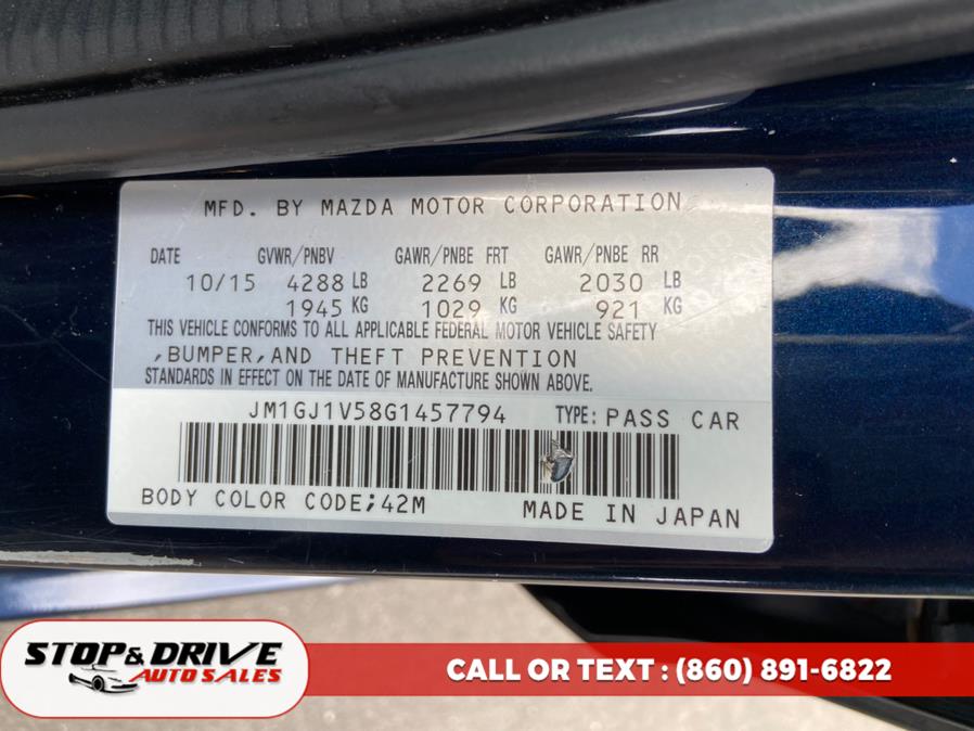 2016 Mazda Mazda6 4dr Sdn Auto i Touring, available for sale in East Windsor, Connecticut | Stop & Drive Auto Sales. East Windsor, Connecticut 2016 Mazda Mazda6 4dr Sdn Auto i Touring, available for sale in East Windsor, Connecticut | Stop & Drive Auto Sales. East Windsor, Connecticut