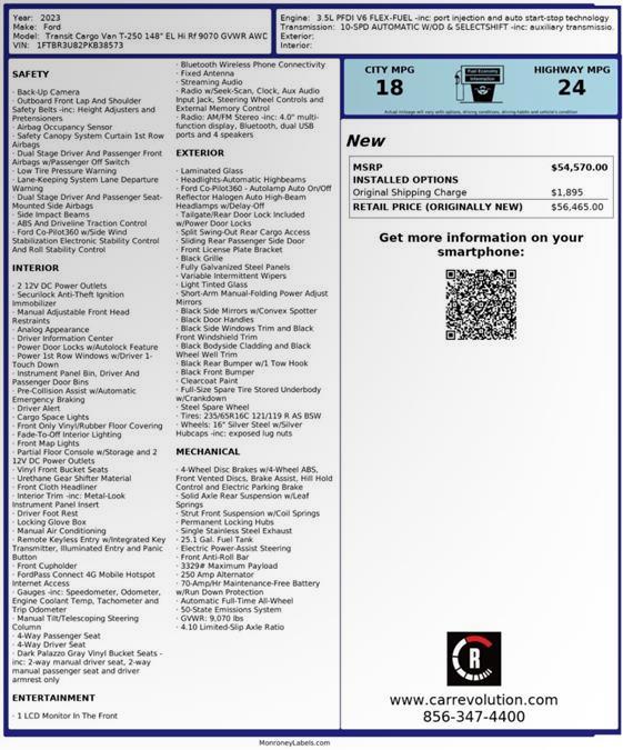 2023 Ford Transit-250 Hr Ext Cargo Van , available for sale in Maple Shade, New Jersey | Car Revolution. Maple Shade, New Jersey 2023 Ford Transit-250 Hr Ext Cargo Van , available for sale in Maple Shade, New Jersey | Car Revolution. Maple Shade, New Jersey