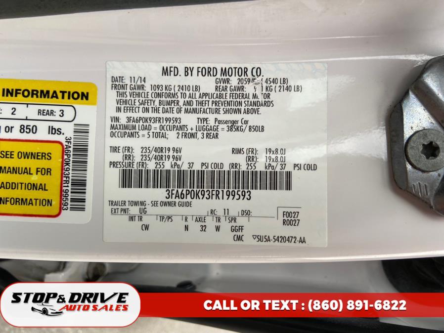 2015 Ford Fusion 4dr Sdn Titanium FWD, available for sale in East Windsor, Connecticut | Stop & Drive Auto Sales. East Windsor, Connecticut 2015 Ford Fusion 4dr Sdn Titanium FWD, available for sale in East Windsor, Connecticut | Stop & Drive Auto Sales. East Windsor, Connecticut