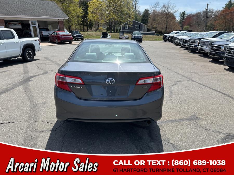 2013 Toyota Camry 4dr Sdn I4 Auto LE (Natl), available for sale in Tolland, Connecticut | Arcari Motor Sales. Tolland, Connecticut 2013 Toyota Camry 4dr Sdn I4 Auto LE (Natl), available for sale in Tolland, Connecticut | Arcari Motor Sales. Tolland, Connecticut
