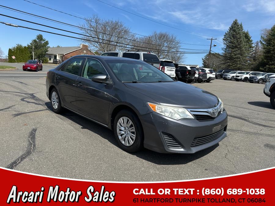 2013 Toyota Camry 4dr Sdn I4 Auto LE (Natl), available for sale in Tolland, Connecticut | Arcari Motor Sales. Tolland, Connecticut 2013 Toyota Camry 4dr Sdn I4 Auto LE (Natl), available for sale in Tolland, Connecticut | Arcari Motor Sales. Tolland, Connecticut