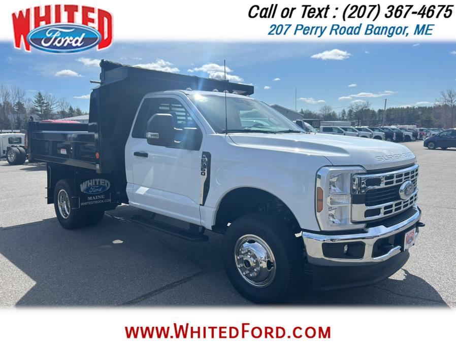 2025 Ford Super Duty F-350 DRW XL 4WD Reg Cab 145" WB 60" CA 9' Dump Body, available for sale in Bangor, Maine | Whited Ford. Bangor, Maine 2025 Ford Super Duty F-350 DRW XL 4WD Reg Cab 145" WB 60" CA 9' Dump Body, available for sale in Bangor, Maine | Whited Ford. Bangor, Maine