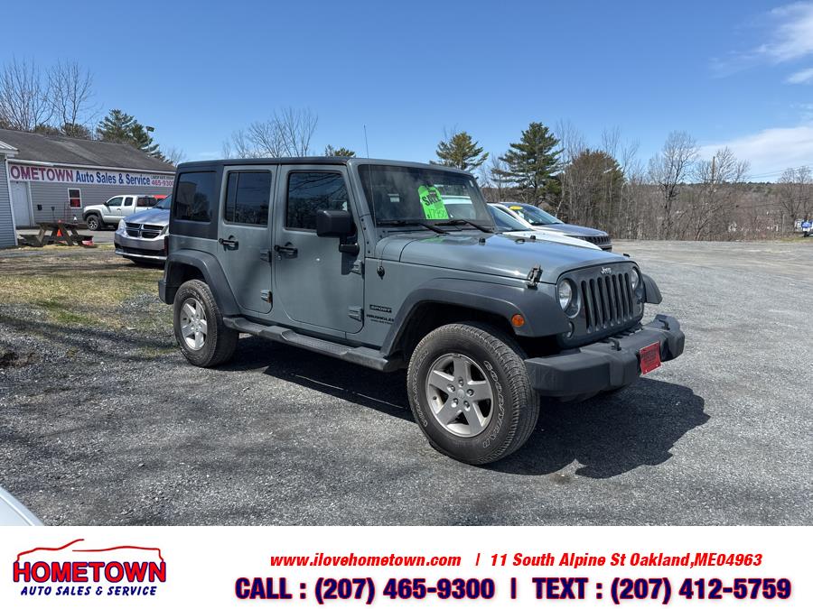 2014 Jeep Wrangler Unlimited 4WD 4dr Sport, available for sale in Oakland, Maine | Hometown Auto Sales and Service. Oakland, Maine 2014 Jeep Wrangler Unlimited 4WD 4dr Sport, available for sale in Oakland, Maine | Hometown Auto Sales and Service. Oakland, Maine