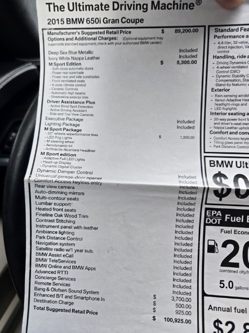 2015 BMW 6 Series 4dr Sdn 650i RWD Gran Coupe, available for sale in Bristol, Connecticut | Dealmax Motors LLC. Bristol, Connecticut 2015 BMW 6 Series 4dr Sdn 650i RWD Gran Coupe, available for sale in Bristol, Connecticut | Dealmax Motors LLC. Bristol, Connecticut
