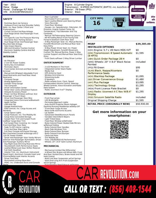 Used 2022 Dodge Challenger in Avenel, New Jersey | Car Revolution. Avenel, New Jersey