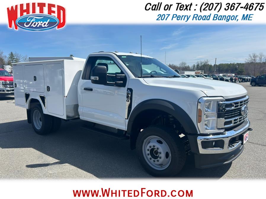 2025 Ford Super Duty F-550 DRW XL 4WD Reg Cab 145" WB 60" CA Service Body Truck, available for sale in Bangor, Maine | Whited Ford. Bangor, Maine 2025 Ford Super Duty F-550 DRW XL 4WD Reg Cab 145" WB 60" CA Service Body Truck, available for sale in Bangor, Maine | Whited Ford. Bangor, Maine