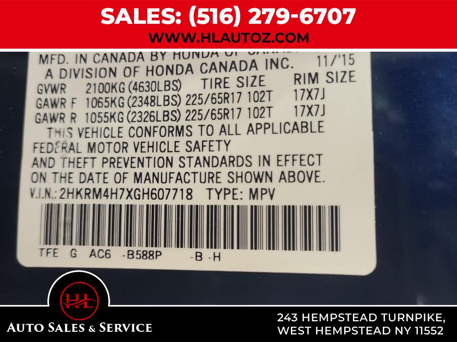 2016 Honda CR-V AWD 5dr EX-L, available for sale in West Hempstead, New York | HL Auto Sales and Service LLC. West Hempstead, New York 2016 Honda CR-V AWD 5dr EX-L, available for sale in West Hempstead, New York | HL Auto Sales and Service LLC. West Hempstead, New York
