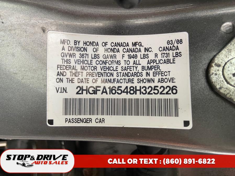 2008 Honda Civic Sdn 4dr Auto LX, available for sale in East Windsor, Connecticut | Stop & Drive Auto Sales. East Windsor, Connecticut 2008 Honda Civic Sdn 4dr Auto LX, available for sale in East Windsor, Connecticut | Stop & Drive Auto Sales. East Windsor, Connecticut