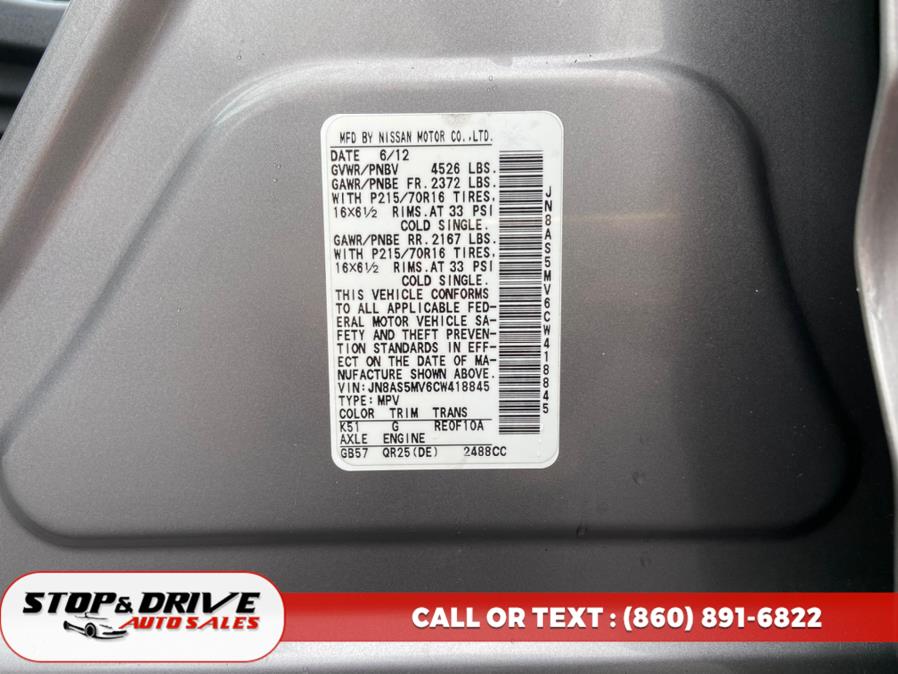 2012 Nissan Rogue AWD 4dr SL, available for sale in East Windsor, Connecticut | Stop & Drive Auto Sales. East Windsor, Connecticut 2012 Nissan Rogue AWD 4dr SL, available for sale in East Windsor, Connecticut | Stop & Drive Auto Sales. East Windsor, Connecticut