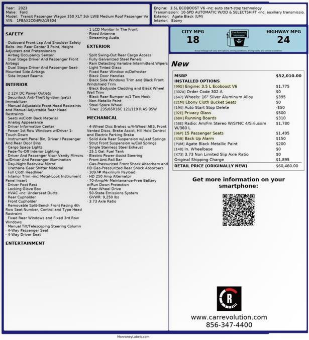 2023 Ford Transit-350 Mr 15 Passenger Van XLT RWD, available for sale in Maple Shade, New Jersey | Car Revolution. Maple Shade, New Jersey 2023 Ford Transit-350 Mr 15 Passenger Van XLT RWD, available for sale in Maple Shade, New Jersey | Car Revolution. Maple Shade, New Jersey