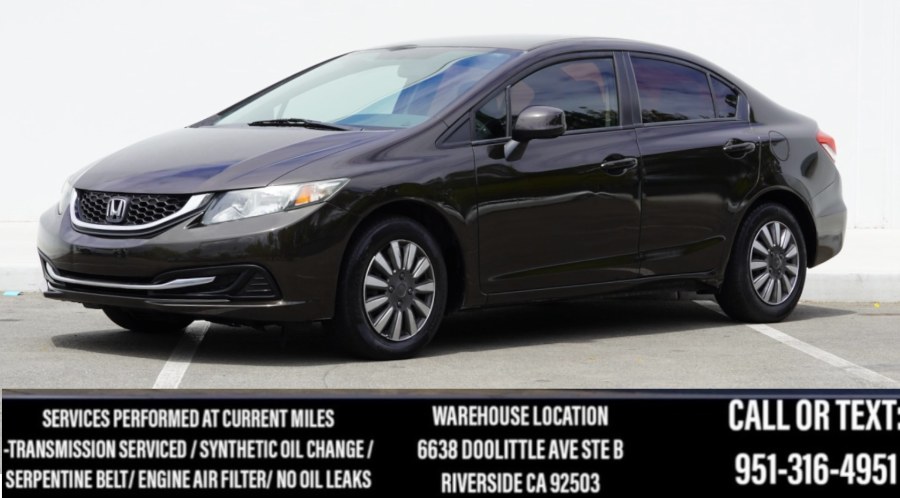 2013 Honda Civic Sdn LX 4dr (ONE OWNER), available for sale in Riverside, California | Big Timin Motors LLC. Riverside, California 2013 Honda Civic Sdn LX 4dr (ONE OWNER), available for sale in Riverside, California | Big Timin Motors LLC. Riverside, California