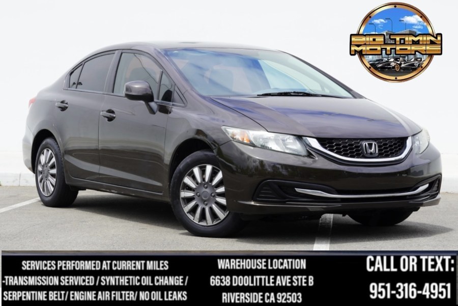 2013 Honda Civic Sdn LX 4dr (ONE OWNER), available for sale in Riverside, California | Big Timin Motors LLC. Riverside, California 2013 Honda Civic Sdn LX 4dr (ONE OWNER), available for sale in Riverside, California | Big Timin Motors LLC. Riverside, California
