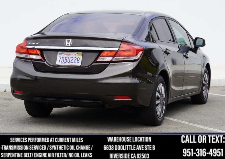 2013 Honda Civic Sdn LX 4dr (ONE OWNER), available for sale in Riverside, California | Big Timin Motors LLC. Riverside, California 2013 Honda Civic Sdn LX 4dr (ONE OWNER), available for sale in Riverside, California | Big Timin Motors LLC. Riverside, California
