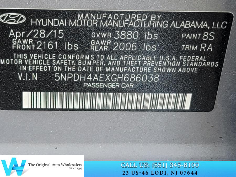 2016 Hyundai Elantra 4dr Sdn Auto SE (Alabama Plant), available for sale in Lodi, New Jersey | AW Auto & Truck Wholesalers, Inc. Lodi, New Jersey 2016 Hyundai Elantra 4dr Sdn Auto SE (Alabama Plant), available for sale in Lodi, New Jersey | AW Auto & Truck Wholesalers, Inc. Lodi, New Jersey