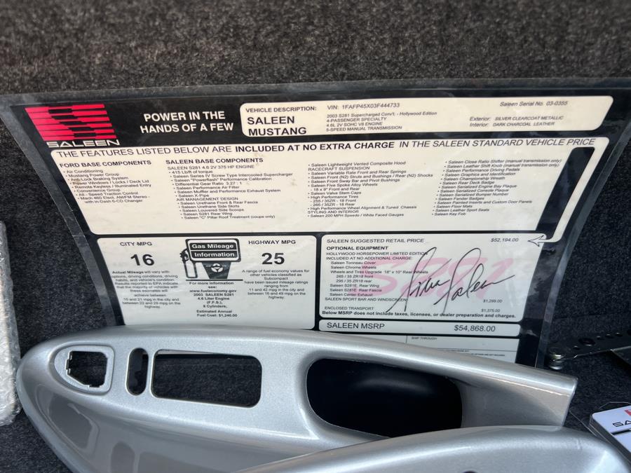 2003 Ford Mustang Saleen S281, available for sale in Waterbury, Connecticut | National Auto Brokers, Inc.. Waterbury, Connecticut 2003 Ford Mustang Saleen S281, available for sale in Waterbury, Connecticut | National Auto Brokers, Inc.. Waterbury, Connecticut