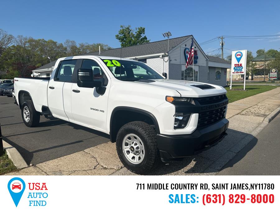 2020 Chevrolet Silverado 3500HD 4WD Crew Cab 172" Work Truck, available for sale in Saint James, New York | USA Auto Find. Saint James, New York 2020 Chevrolet Silverado 3500HD 4WD Crew Cab 172" Work Truck, available for sale in Saint James, New York | USA Auto Find. Saint James, New York