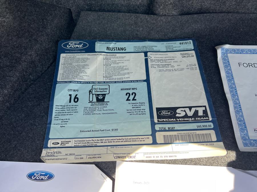 2003 Ford Mustang 2dr Conv SVT Cobra 10th Anniv, available for sale in Waterbury, Connecticut | National Auto Brokers, Inc.. Waterbury, Connecticut 2003 Ford Mustang 2dr Conv SVT Cobra 10th Anniv, available for sale in Waterbury, Connecticut | National Auto Brokers, Inc.. Waterbury, Connecticut