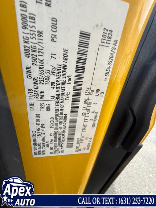 2019 Ford Transit Van T-250 148" EL Hi Rf 9000 GVWR Sliding RH Dr, available for sale in Selden, New York | Apex Auto. Selden, New York 2019 Ford Transit Van T-250 148" EL Hi Rf 9000 GVWR Sliding RH Dr, available for sale in Selden, New York | Apex Auto. Selden, New York