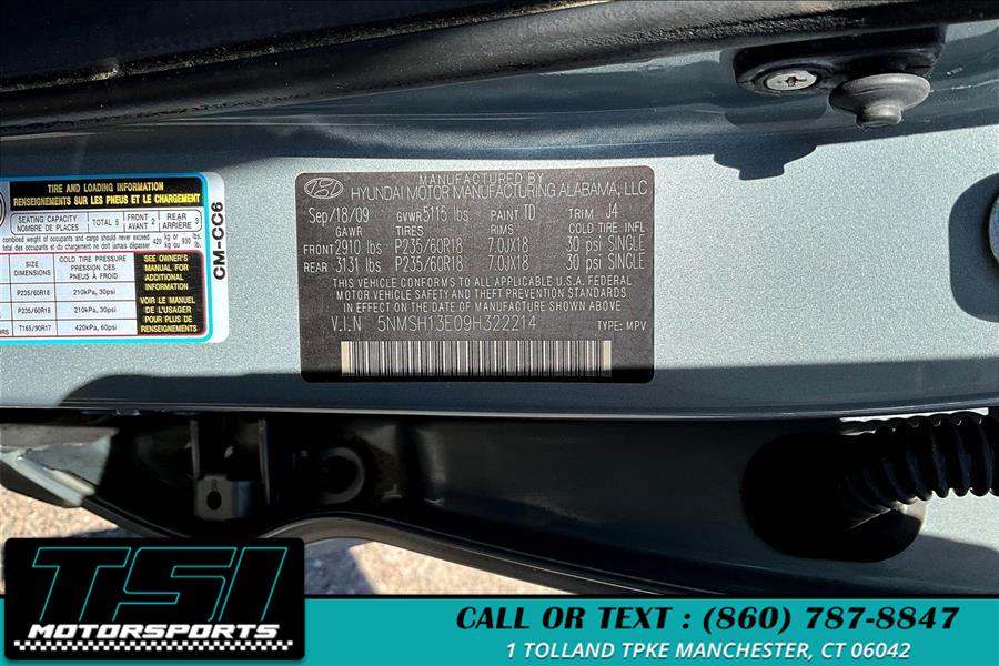 2009 Hyundai Santa Fe FWD 4dr Auto SE, available for sale in Manchester, Connecticut | TSI Motorsports. Manchester, Connecticut 2009 Hyundai Santa Fe FWD 4dr Auto SE, available for sale in Manchester, Connecticut | TSI Motorsports. Manchester, Connecticut