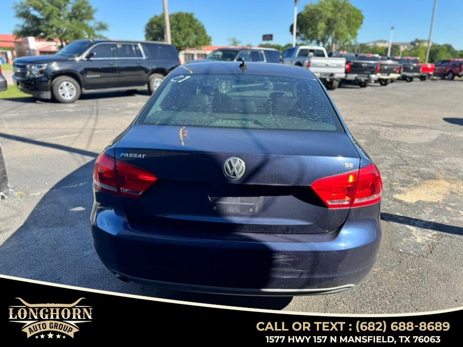 2012 Volkswagen Passat 4dr Sdn 2.5L Auto SE PZEV, available for sale in Mansfield, Texas | Longhorn Auto Group. Mansfield, Texas 2012 Volkswagen Passat 4dr Sdn 2.5L Auto SE PZEV, available for sale in Mansfield, Texas | Longhorn Auto Group. Mansfield, Texas