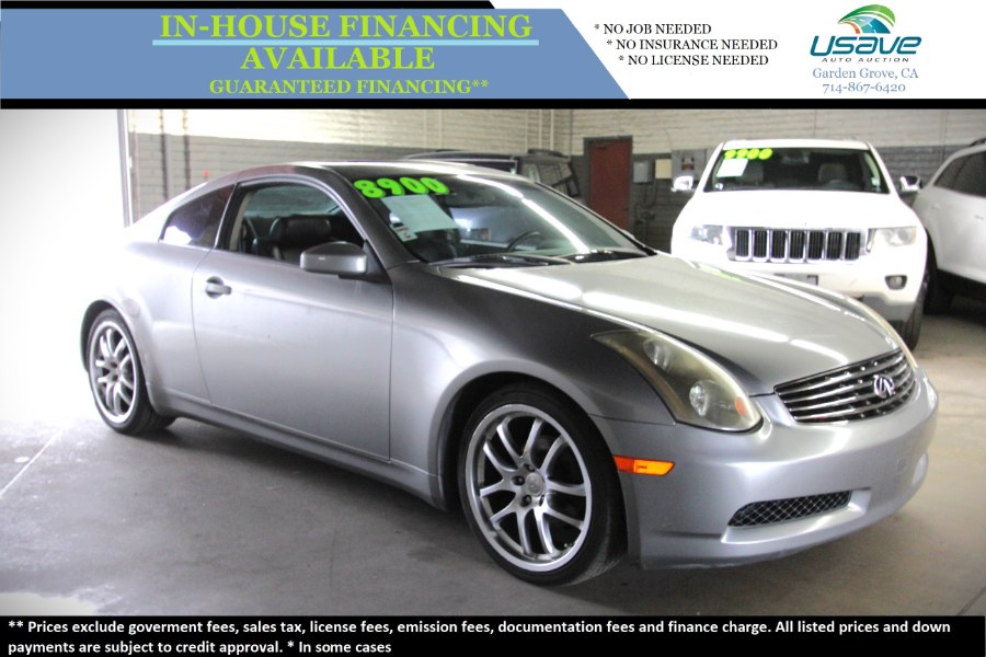 2004 Infiniti G35 Coupe 2dr Cpe Auto w/Leather, available for sale in Garden Grove, California | U Save Auto Auction. Garden Grove, California 2004 Infiniti G35 Coupe 2dr Cpe Auto w/Leather, available for sale in Garden Grove, California | U Save Auto Auction. Garden Grove, California
