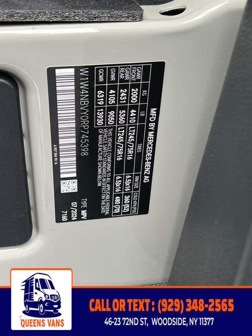2024 Mercedes-Benz Sprinter Cargo Van 2500 Standard Roof I4 Diesel HO 144" AWD, available for sale in Woodside, New York | Queens Vans LLC. Woodside, New York 2024 Mercedes-Benz Sprinter Cargo Van 2500 Standard Roof I4 Diesel HO 144" AWD, available for sale in Woodside, New York | Queens Vans LLC. Woodside, New York