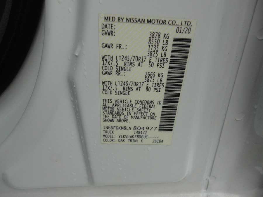 2020 Nissan NV Cargo NV1500 Standard Roof V6 SV, available for sale in Berlin, Connecticut | International Motorcars llc. Berlin, Connecticut 2020 Nissan NV Cargo NV1500 Standard Roof V6 SV, available for sale in Berlin, Connecticut | International Motorcars llc. Berlin, Connecticut