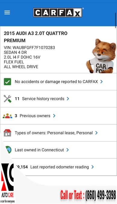 2015 Audi A3 4dr Sdn quattro 2.0T Premium, available for sale in Vernon , Connecticut | Auto Care Motors. Vernon , Connecticut 2015 Audi A3 4dr Sdn quattro 2.0T Premium, available for sale in Vernon , Connecticut | Auto Care Motors. Vernon , Connecticut