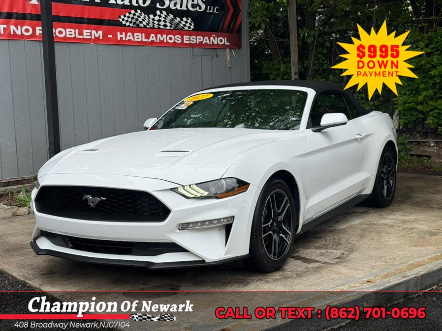 2022 Ford Mustang EcoBoost Premium Convertible, available for sale in Newark, New Jersey | Champion Of Newark. Newark, New Jersey 2022 Ford Mustang EcoBoost Premium Convertible, available for sale in Newark, New Jersey | Champion Of Newark. Newark, New Jersey