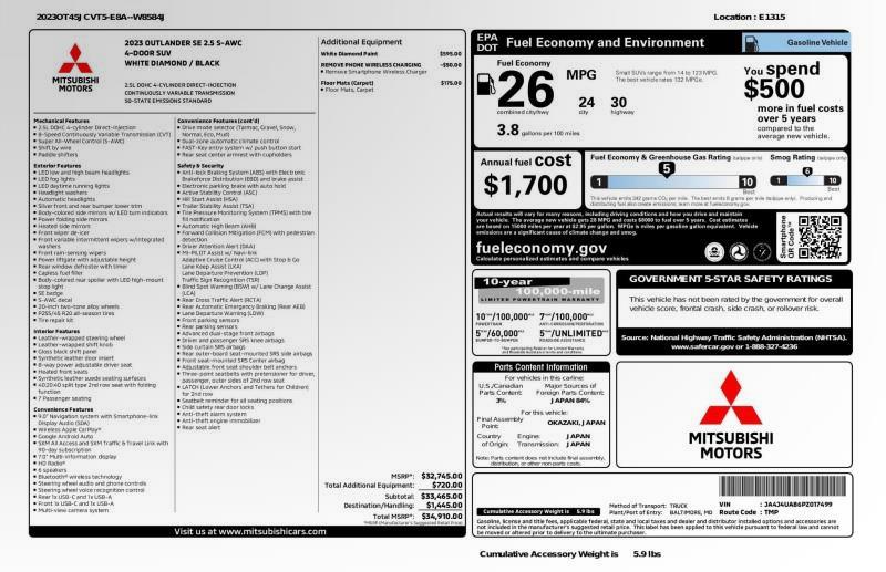 2023 Mitsubishi Outlander SE S-AWC, available for sale in Maple Shade, New Jersey | Car Revolution. Maple Shade, New Jersey 2023 Mitsubishi Outlander SE S-AWC, available for sale in Maple Shade, New Jersey | Car Revolution. Maple Shade, New Jersey