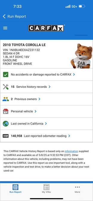 2010 Toyota Corolla 4dr Sdn Auto LE (Natl), available for sale in San Diego, California | Mikail Autos. San Diego, California 2010 Toyota Corolla 4dr Sdn Auto LE (Natl), available for sale in San Diego, California | Mikail Autos. San Diego, California