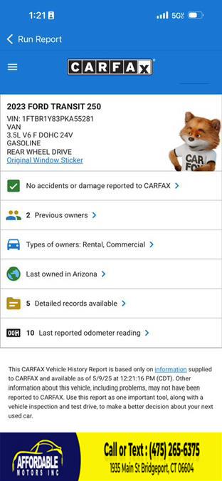 2023 Ford Transit Cargo Van T-250 130" Low Rf 9070 GVWR RWD, available for sale in Bridgeport, Connecticut | Affordable Motors 2 LLC. Bridgeport, Connecticut 2023 Ford Transit Cargo Van T-250 130" Low Rf 9070 GVWR RWD, available for sale in Bridgeport, Connecticut | Affordable Motors 2 LLC. Bridgeport, Connecticut