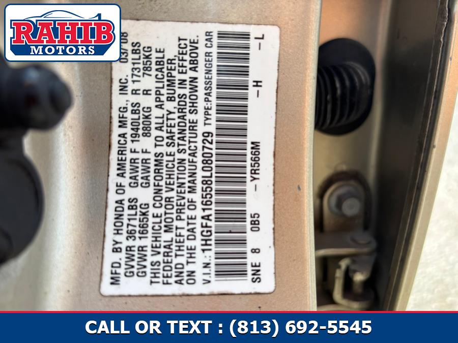 2008 Honda Civic Sdn 4dr Auto LX, available for sale in Orlando, Florida | RAHIB INC. Orlando, Florida 2008 Honda Civic Sdn 4dr Auto LX, available for sale in Orlando, Florida | RAHIB INC. Orlando, Florida