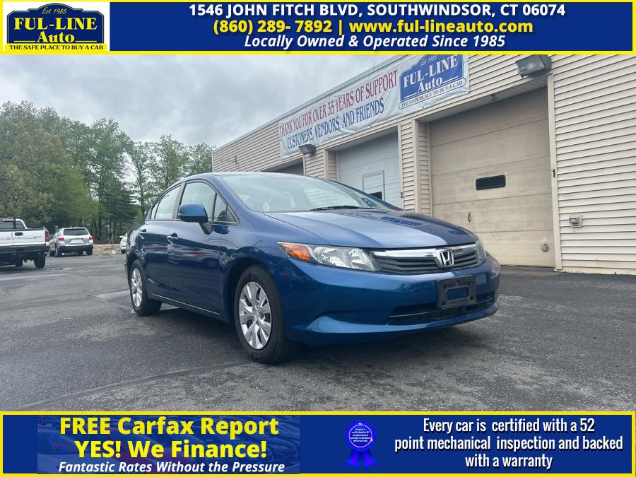 Used 2012 Honda Civic Sdn in South Windsor , Connecticut | Ful-line Auto LLC. South Windsor , Connecticut